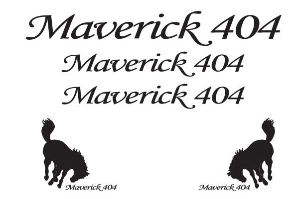 マーベリック404　ステッカー（Ａ４白黒）【受注生産】