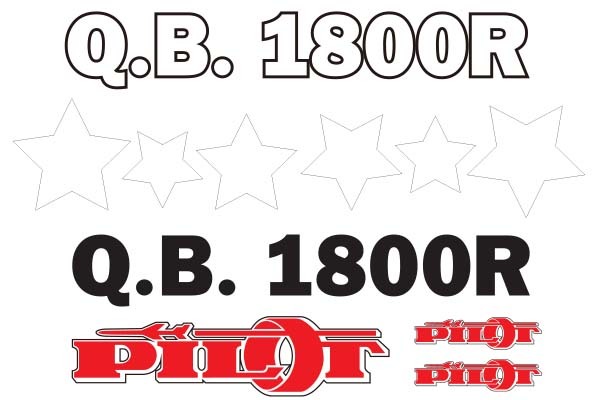 Q.B.1800R　ステッカー（Ａ４サイズ）【受注生産】