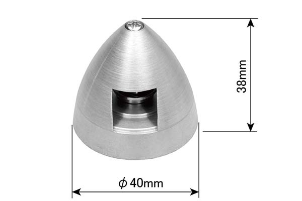 PILOT 電動用アルミスピンナー40C3.18